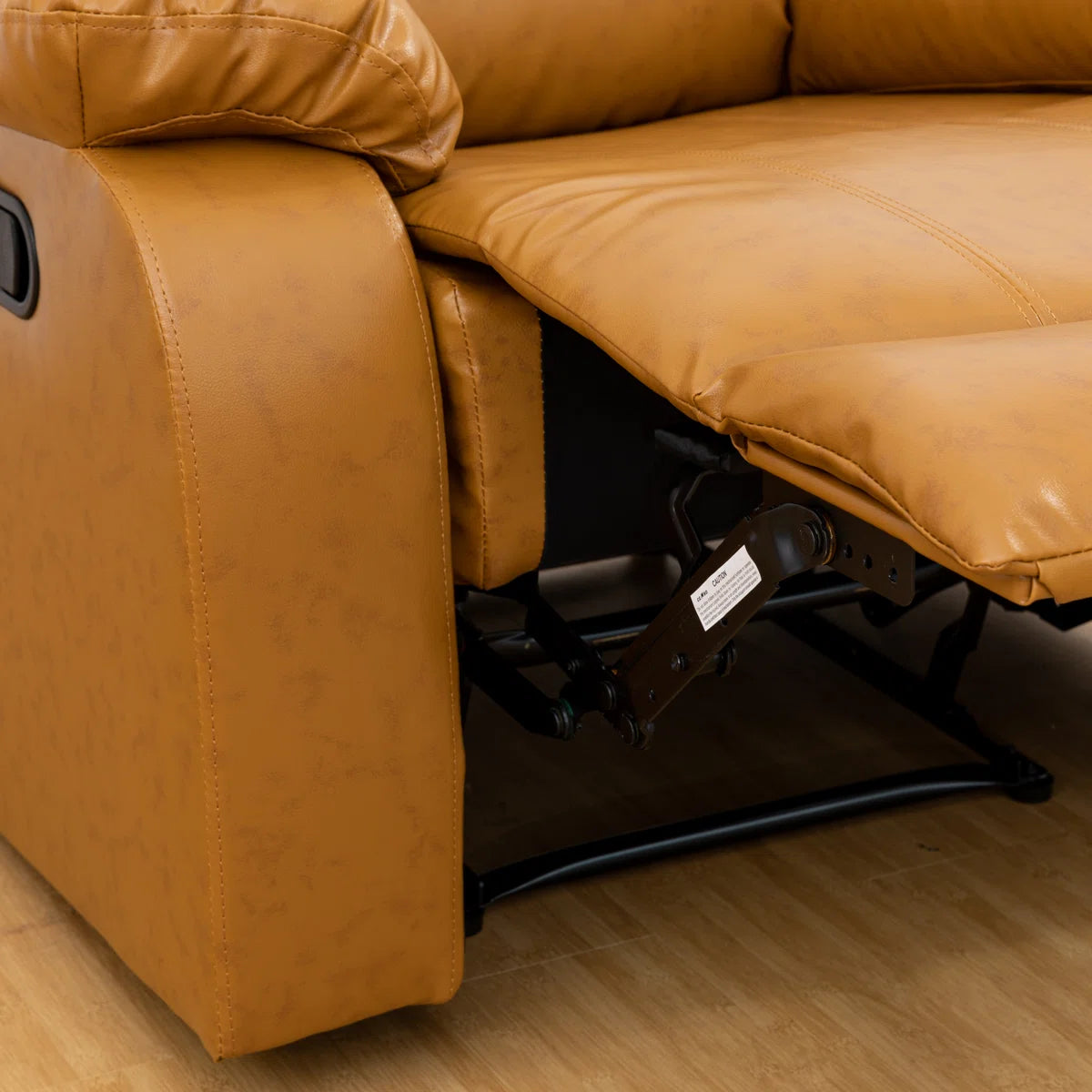 3 Piece Vegan Leather Manual Reclining Living Room Sofa Set